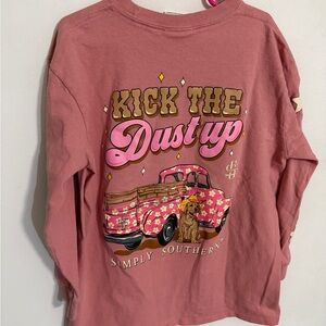 Simply Southern Kids Dusty Rose Long Sleeve Tee